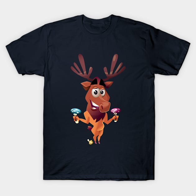 Psychedelic Elk T-Shirt by Bananazzz